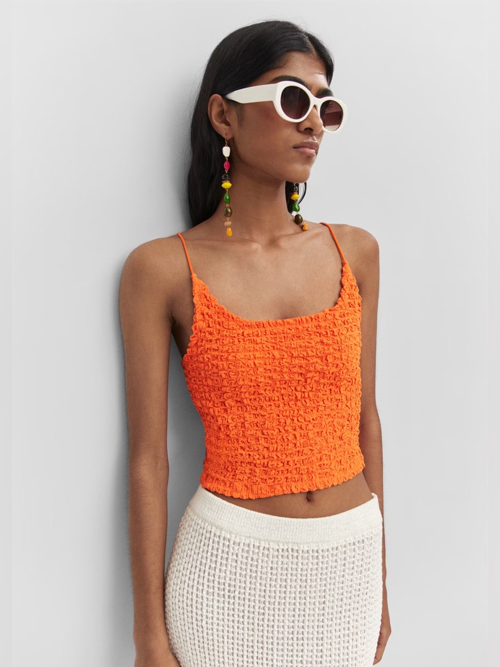 NWT Mango Textured Crop Top